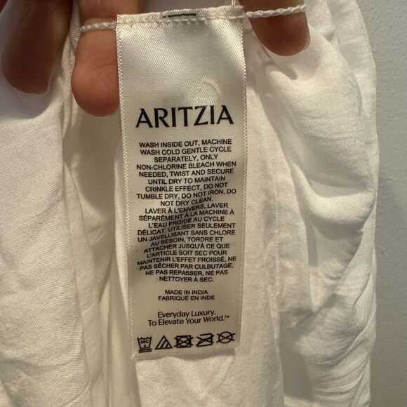 NWT Aritzia Little Moon Damasque Tiered Midi Skirt White Modal Women sz Small - Picture 10 of 12